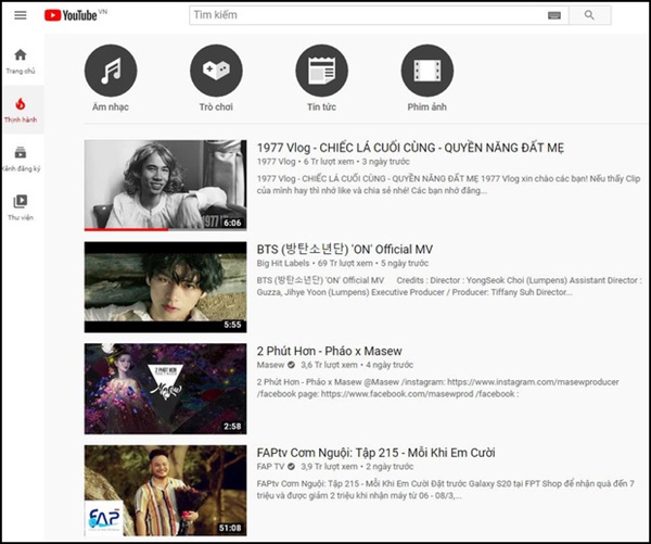 Chiếc lá cuối cùng” của 1977 Vlog leo top 1 trending của Youtube Việt, đẩy BTS xuống khỏi vị trí bàn thờ”-1