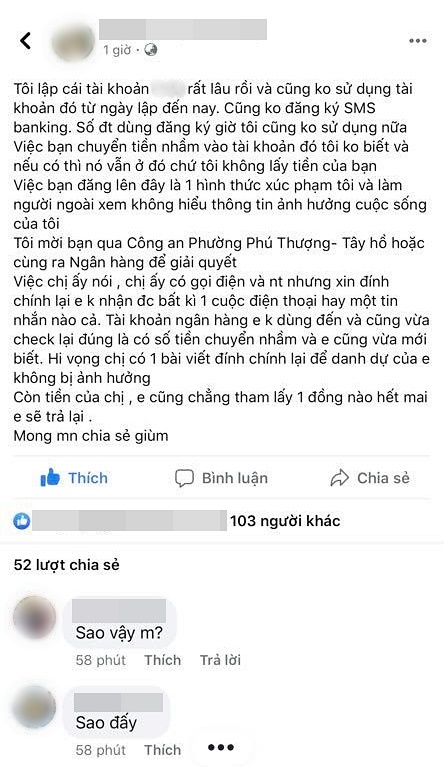 Hot mom Hằng Túi lại vướng lùm xùm ầm ĩ: Chuyển khoản nhầm 15 triệu cho một nữ sinh, nhưng đăng cả thông tin cá nhân lên FB để đòi-4