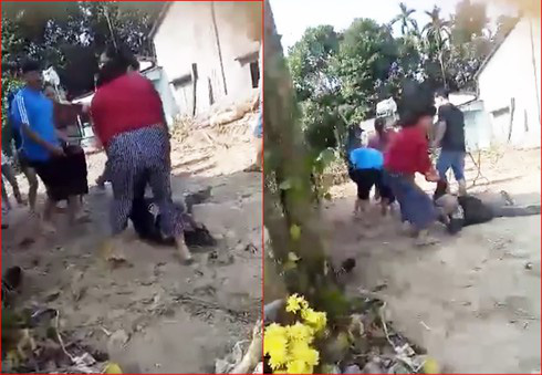 Xôn xao clip cô gái trẻ cầm cây đánh cụ ông gục xuống đường-2