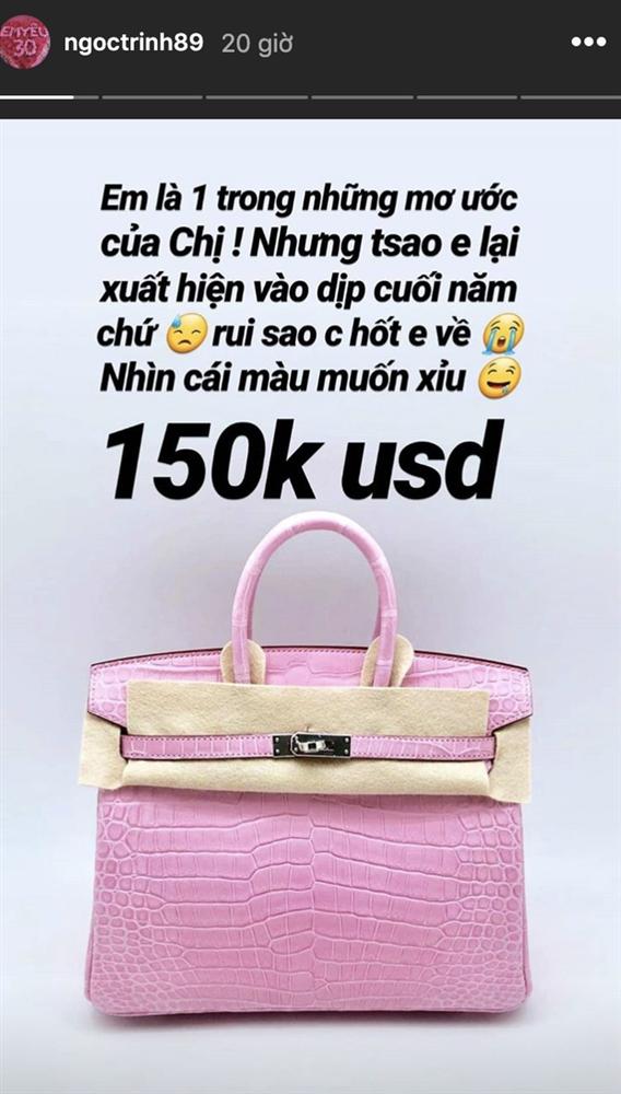 Có cả gia tài túi hiệu vẫn chưa thấy đủ, Ngọc Trinh vẫn phải nuôi heo đất mới có tiền mua túi Hermès hơn 3 tỷ-4