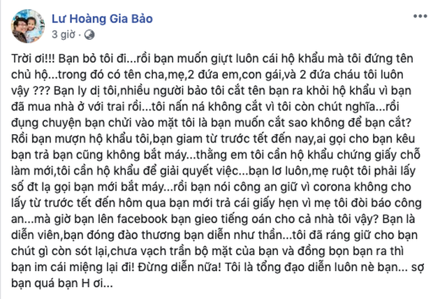 Sau khi tố không cho gặp con, Gia Bảo đăng đàn vạch mặt vợ cũ muốn chiếm đoạt hộ khẩu mang tên anh-1