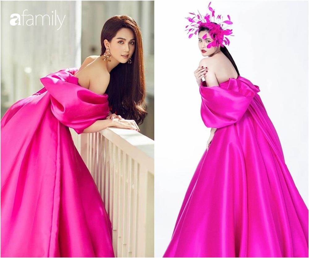 Cùng một chiếc váy mà Ngọc Trinh xinh như công chúa, Trương Quỳnh Anh lại có chút sến không hề nhẹ-4