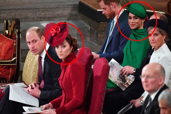 Gia đình Công nương Kate và vợ chồng Meghan Markle chào hỏi xã giao, gần như phớt lờ nhau trong sự kiện mới nhất khiến công chúng thất vọng