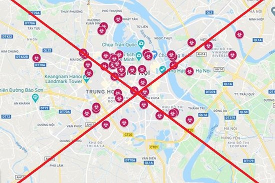 Công an Hà Nội: 'Bản đồ dịch Covid-19 không chính xác'