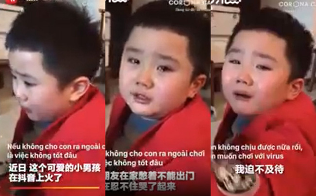 Cậu bé than khóc đòi ra ngoài chơi giữa lúc dịch, mẹ cố gắng thuyết phục thì nhận được câu trả lời... khó đỡ-1