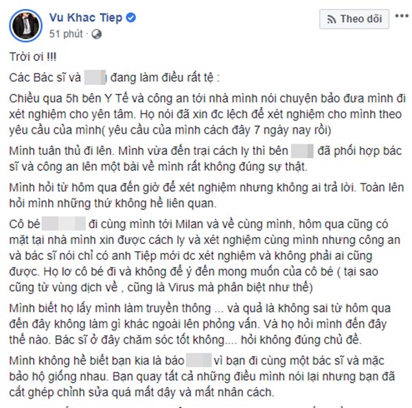 Vũ Khắc Tiệp bức xúc vì cho rằng bị cắt ghép video nhằm hạ bệ danh tiếng-1