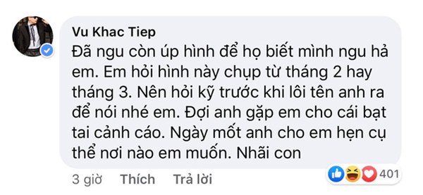 Bị tung ảnh đi tụ tập cafe khi vừa trở về từ Ý, Vũ Khắc Tiệp khẳng định sẽ bạt tai cảnh cáo người bóc phốt-2