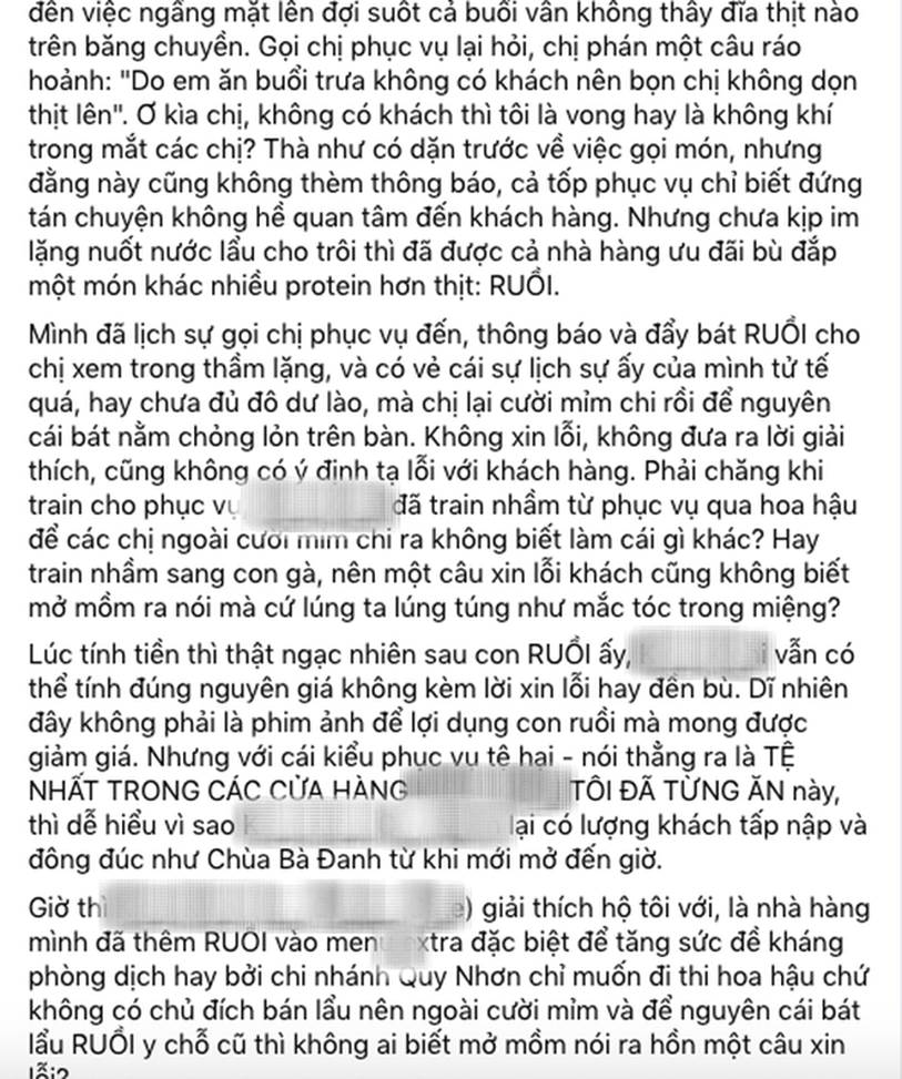 Đi ăn nhà hàng nổi tiếng, thực khách hết hồn khi được khuyến mại... nguyên con ruồi, nhưng thái độ của nhân viên còn gây bức xúc hơn-1