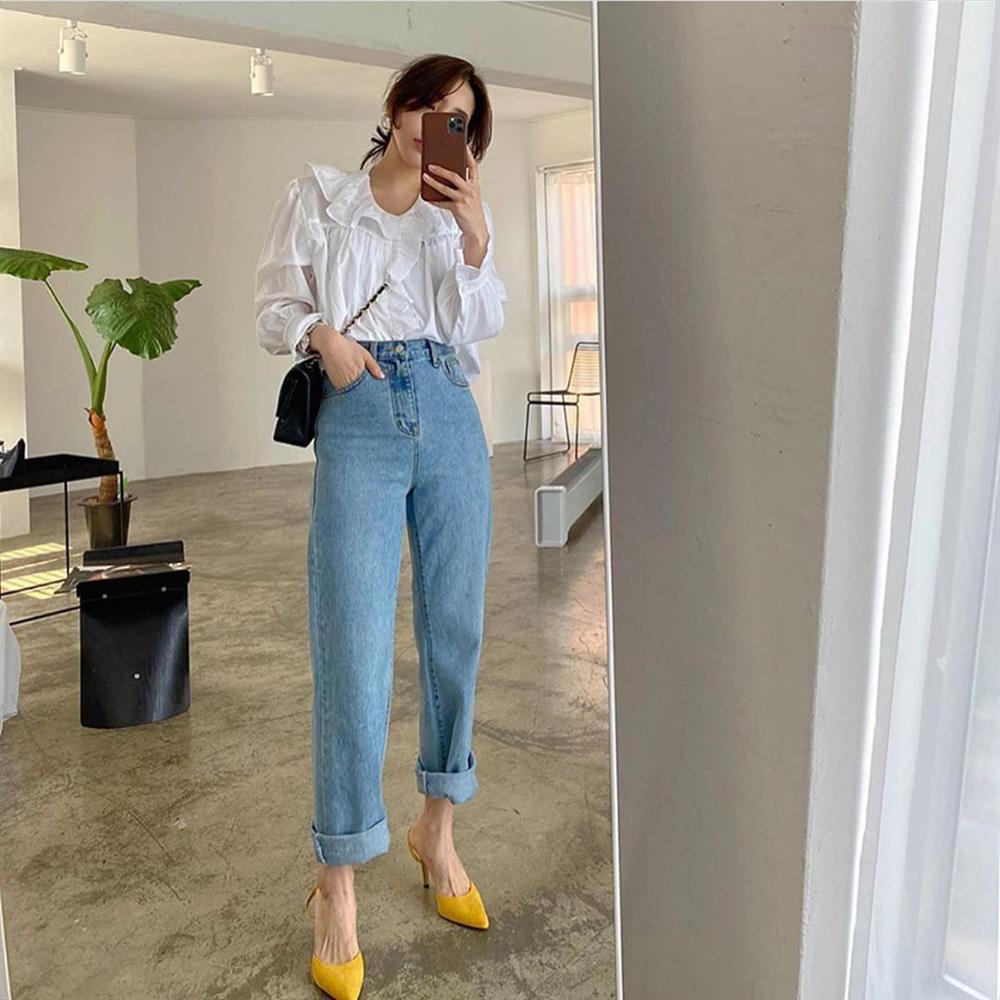 Dù bạn sở hữu kiểu quần jeans nào thì cũng có cách mix đồ tôn dáng ăn gian chân dài, diện đi chơi hay đi làm đều chuẩn chỉnh-7