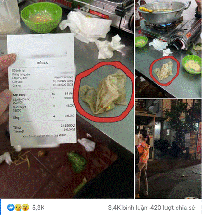 Đi ăn nhà hàng, cô gái hãi hùng khi gắp phải miếng... khăn giấy ướt vớt ra từ nồi lẩu-2