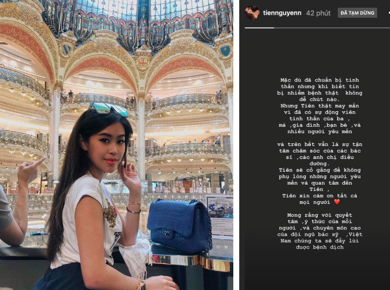 Tiên Nguyễn khoá bình luận trên Instagram sau khi xác nhận nhiễm Covid-19-1