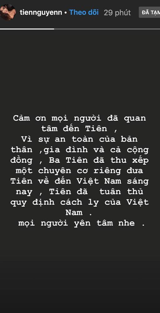 Tiên Nguyễn khoá bình luận trên Instagram sau khi xác nhận nhiễm Covid-19-3