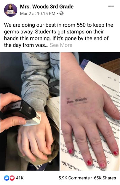 Muốn dụ học sinh rửa tay thường xuyên, cô giáo thông minh tung chiêu nhỏ mà có võ khiến em nào cũng thích-2