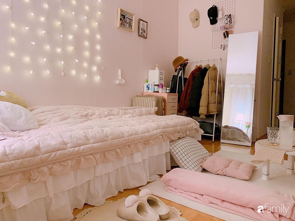 Từ căn phòng trọ cũ kỹ, cô gái trẻ người Việt tự sửa sang, cải tạo thành căn phòng đẹp lung linh không góc chết-4