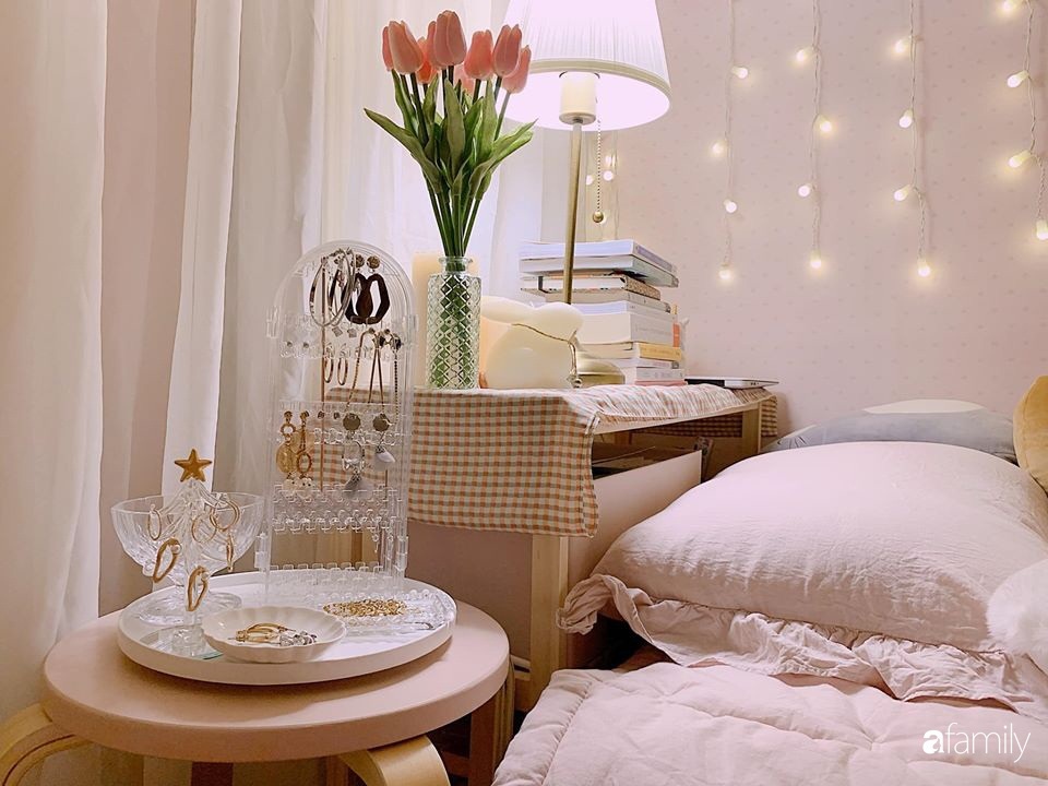 Từ căn phòng trọ cũ kỹ, cô gái trẻ người Việt tự sửa sang, cải tạo thành căn phòng đẹp lung linh không góc chết-7