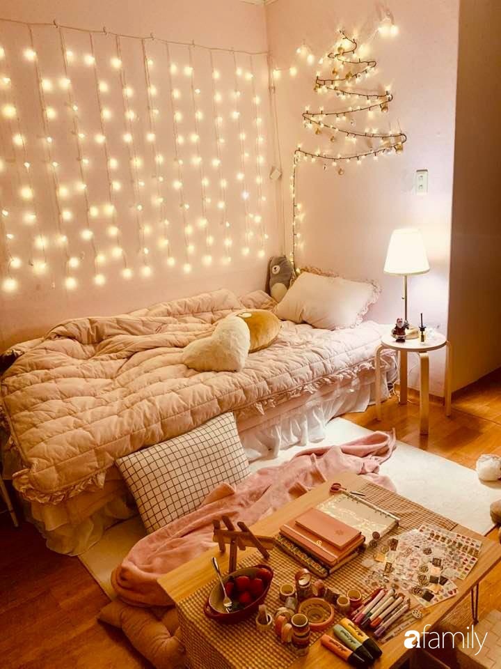 Từ căn phòng trọ cũ kỹ, cô gái trẻ người Việt tự sửa sang, cải tạo thành căn phòng đẹp lung linh không góc chết-9