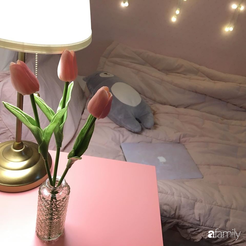 Từ căn phòng trọ cũ kỹ, cô gái trẻ người Việt tự sửa sang, cải tạo thành căn phòng đẹp lung linh không góc chết-10