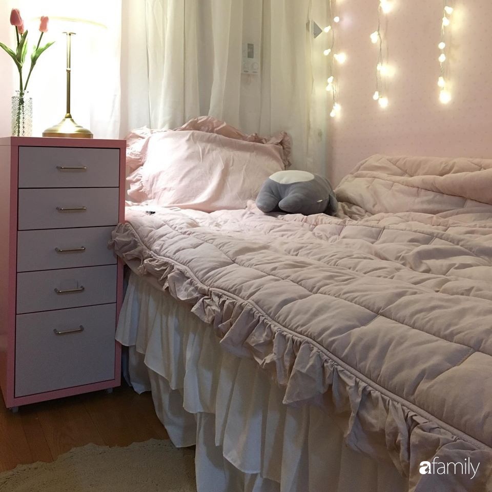 Từ căn phòng trọ cũ kỹ, cô gái trẻ người Việt tự sửa sang, cải tạo thành căn phòng đẹp lung linh không góc chết-15