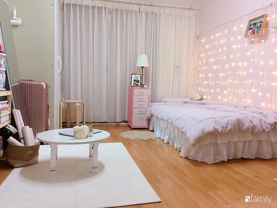 Từ căn phòng trọ cũ kỹ, cô gái trẻ người Việt tự sửa sang, cải tạo thành căn phòng đẹp lung linh không góc chết-18