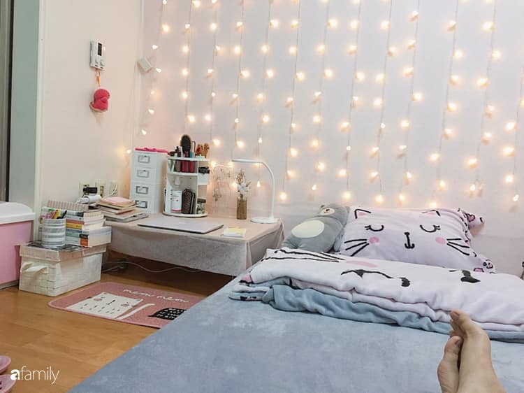 Từ căn phòng trọ cũ kỹ, cô gái trẻ người Việt tự sửa sang, cải tạo thành căn phòng đẹp lung linh không góc chết-19