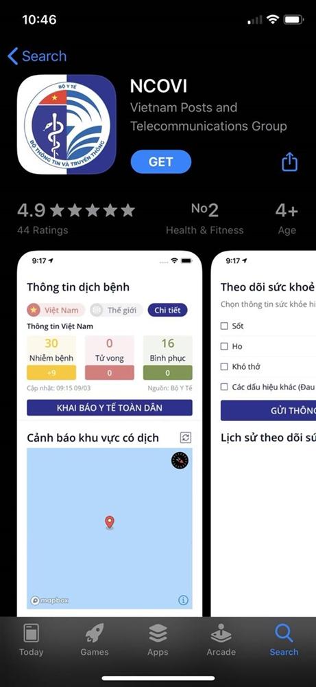Ứng dụng NCOVI khai báo y tế toàn dân chính thức có mặt trên iOS-1