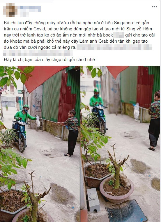 Phòng tránh virus, người phụ nữ chuyển đồ bằng cách lạ khiến shipper cười nghiêng ngả, dân mạng tranh cãi-1