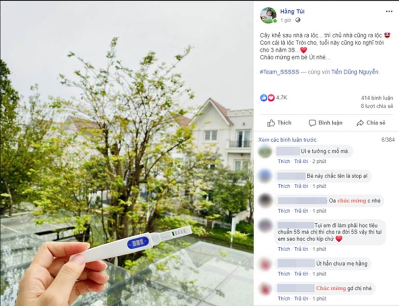 Vài tháng trước từng đăng Facebook khoe mang thai lần 5, nay Hằng Túi lại khiến dân mình khó hiểu khi công bố mang bầu lần nữa?-4