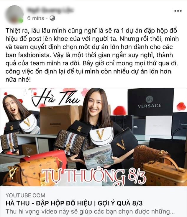 Hết Sĩ Thanh đập hộp túi fake đến Hà Thu dính nghi vấn đập hộp đồ hiệu đi mượn-2