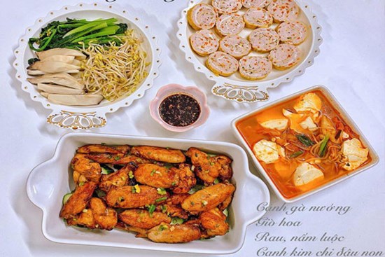 Mẹ đảm nhất nhì facebook khoe những mâm cơm đầy dinh dưỡng để chống dịch