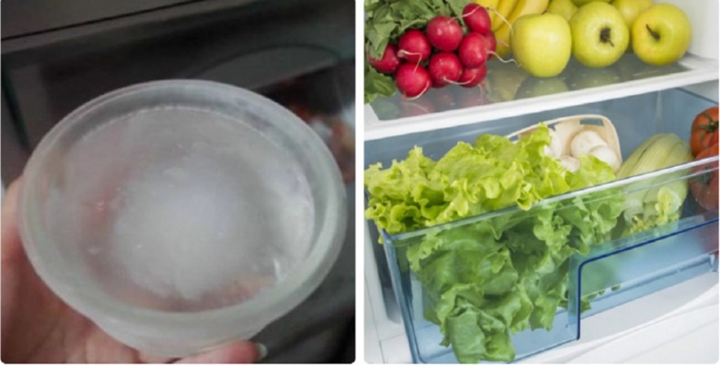 Cho 1 bát nước vào tủ lạnh vừa tiết kiệm một nửa tiền điện lại giúp rau tươi ngon như mới mua về-1