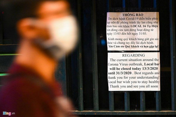 Hà Nội: Quán bar phố Tây Tạ Hiện tạm ngừng hoạt động, mong khách giữ sức khỏe trong dịch bệnh-6
