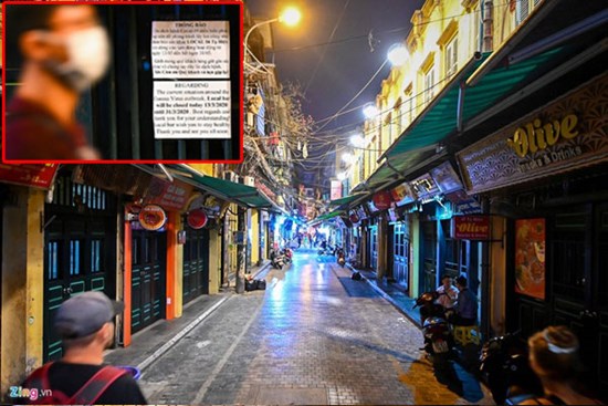 Hà Nội: Quán bar phố Tây Tạ Hiện tạm ngừng hoạt động, mong khách giữ sức khỏe trong dịch bệnh