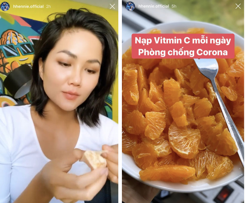 Chia sẻ cách ăn cam có 1-0-2, H’Hen Niê không quên nhắc mọi người chú ý bổ sung vitamin C để tăng sức đề kháng trong mùa dịch-1