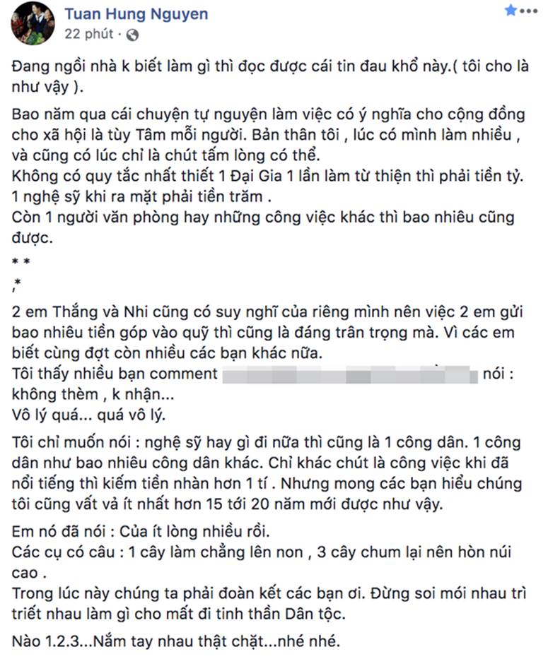 Vợ chồng Đông Nhi ủng hộ miền Tây 50 triệu vẫn bị chê trách, Tuấn Hưng ra mặt: Nghệ sĩ cũng là một công dân như bao người-2