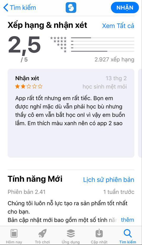 Không muốn học khi đang nghỉ dịch, học sinh kêu gọi nhau vote 1 sao để các App học online sập, người tạo ra App lên tiếng-2