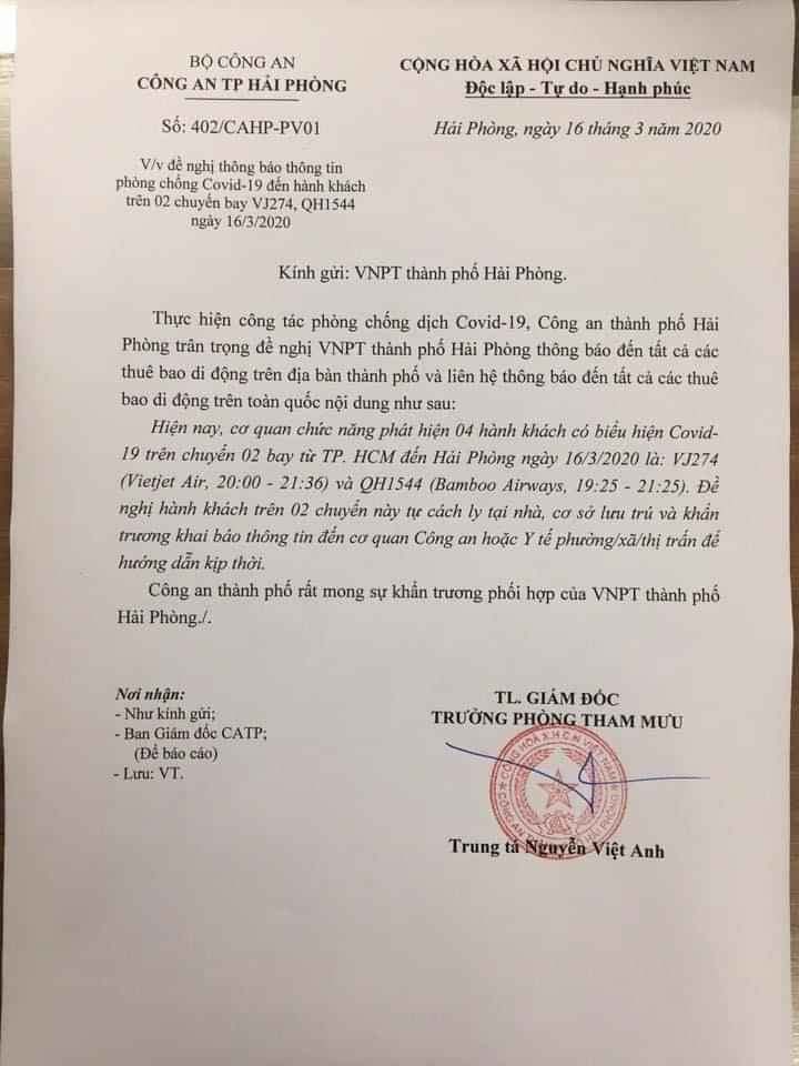 Tìm khẩn cấp hành khách 2 chuyến bay có 4 người biểu hiện Covid-19-1