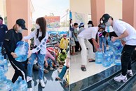 Hari Won trao 1.610 bình nước cho người dân Tiền Giang