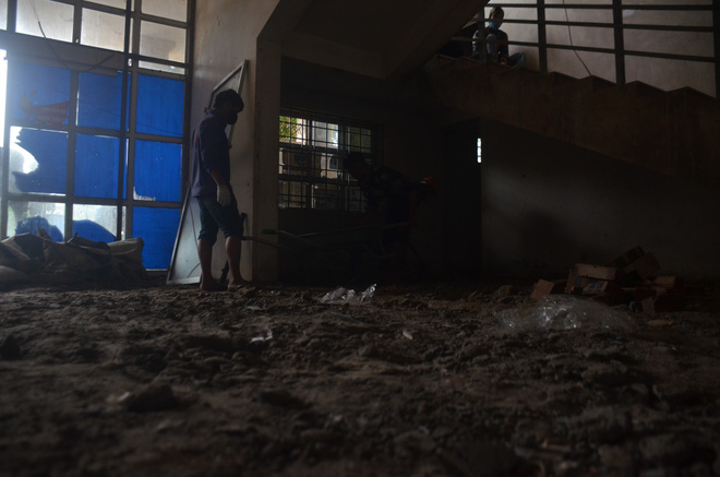 Chùm ảnh: Cận cảnh quá trình biến bệnh viện bỏ hoang ở Hà Nội thành khu cách ly dành cho 200 người-13