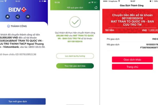 Người dân hào hứng chuyển khoản, nhắn tin ủng hộ phong trào 