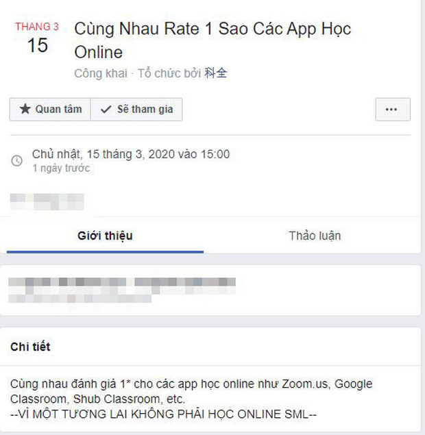 Bức xúc cảnh học trò thi nhau bình luận phản cảm, rate 1 sao để mau sập ứng dụng học tập, họp hành online Zoom-1