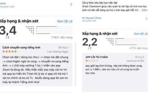 Bức xúc cảnh học trò thi nhau bình luận phản cảm, rate 1 sao để mau sập ứng dụng học tập, họp hành online Zoom-3