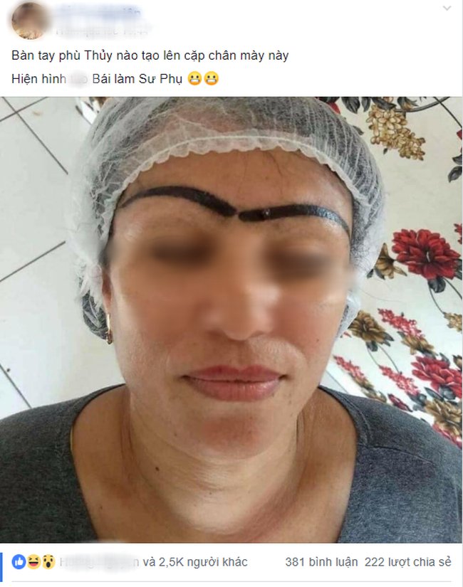 THẢM HỌA LÀM ĐẸP: Ham rẻ, bà thím có đến 3 hàng lông mày-6