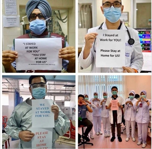 Bác sĩ khắp thế giới lan toả thông điệp ‘xin bạn ở nhà vì chúng tôi’-8