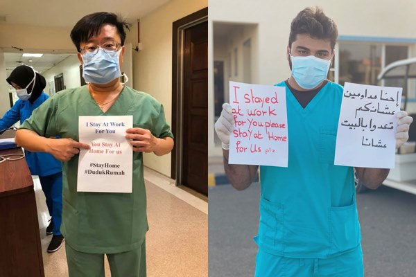 Bác sĩ khắp thế giới lan toả thông điệp ‘xin bạn ở nhà vì chúng tôi’-10