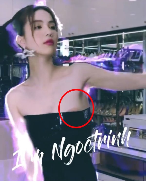 Diện váy gợi cảm, Ngọc Trinh bất cẩn để lộ miếng dán ngực kém tinh tế-6