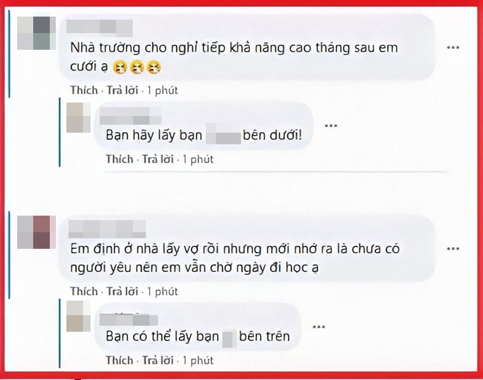 Kêu than Nhà trường còn cho nghỉ tiếp thì tháng sau em lấy chồng, nữ sinh nhận câu trả lời mặn hơn muối từ thầy giáo-1