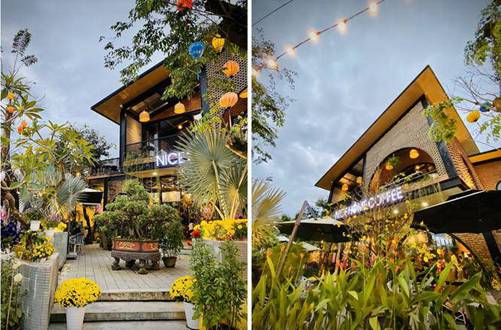 Ngôi nhà kết hợp quán cafe đẹp lạ nhờ nghệ thuật xếp gạch gây mê-1