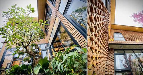 Ngôi nhà kết hợp quán cafe đẹp lạ nhờ nghệ thuật xếp gạch gây mê-3