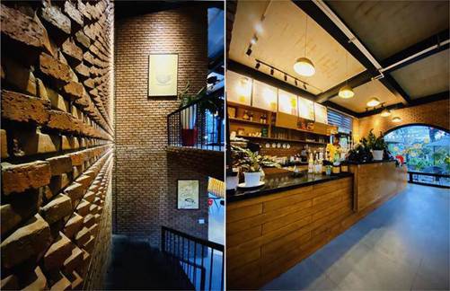 Ngôi nhà kết hợp quán cafe đẹp lạ nhờ nghệ thuật xếp gạch gây mê-5