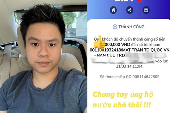 Thiếu gia Phan Thành ủng hộ quỹ chống Covid-19 nhưng che số tiền sau phát ngôn